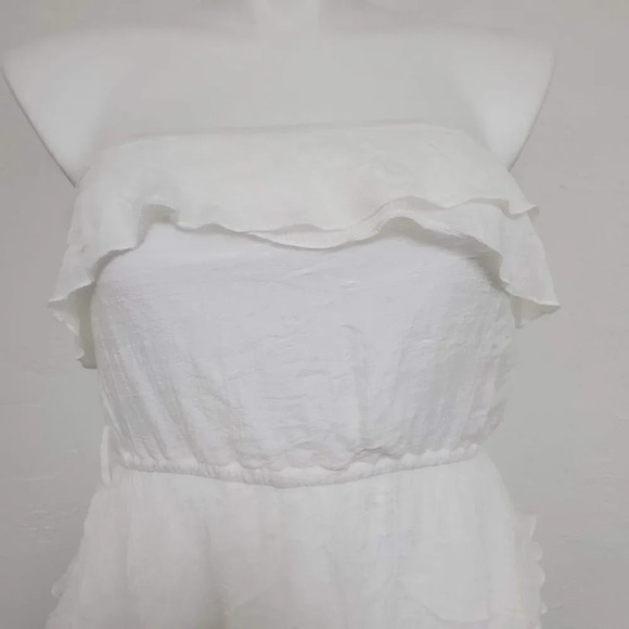 RUE 21 | White Tier Chiffon Strapless Dress - Picture 2 of 10